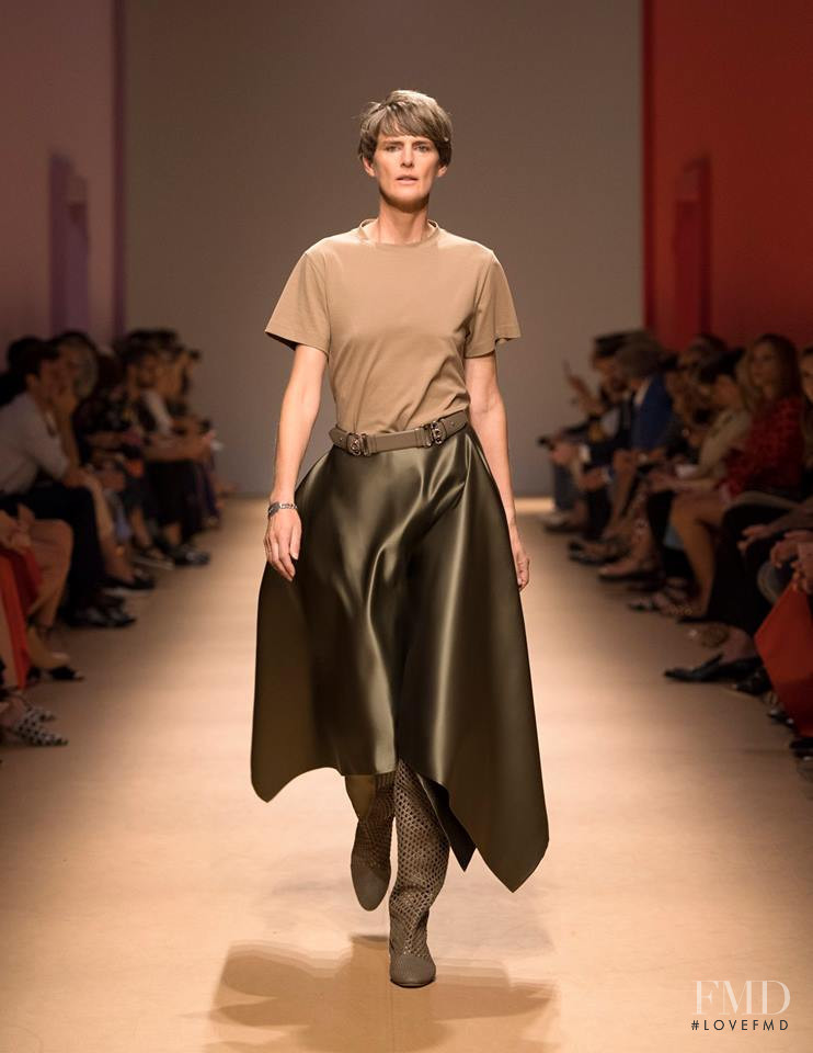 Stella Tennant featured in  the Salvatore Ferragamo fashion show for Spring/Summer 2019