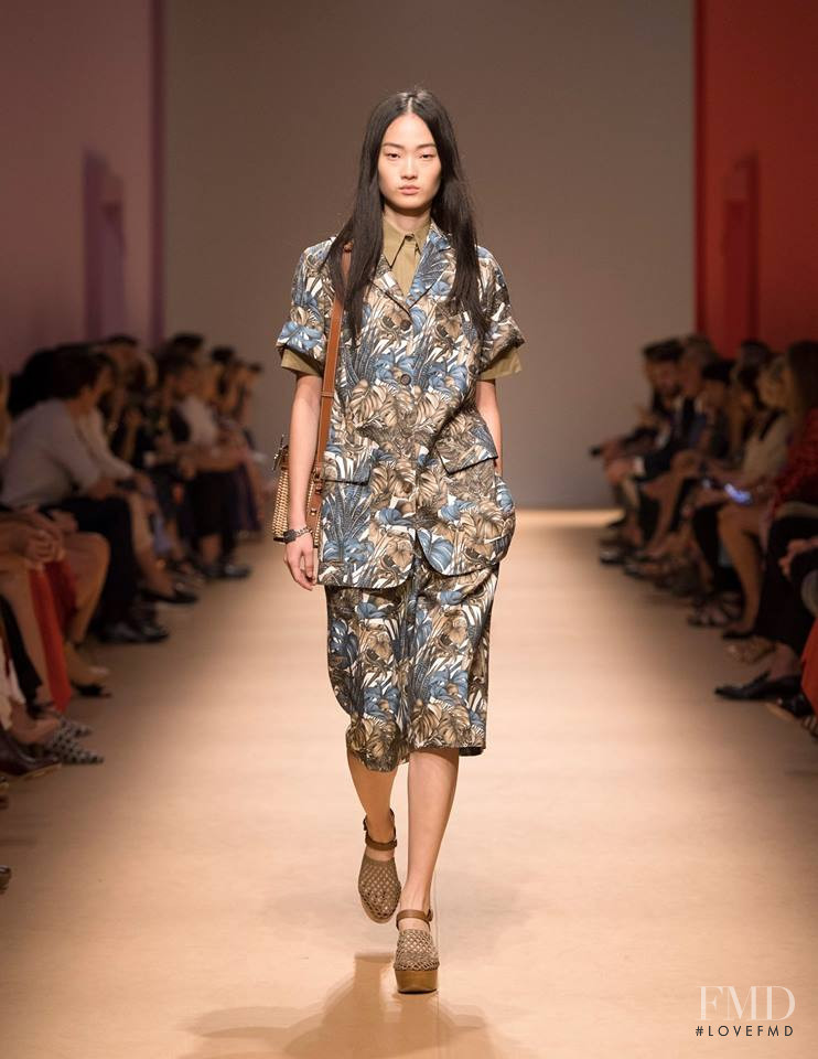 Hyun Ji Shin featured in  the Salvatore Ferragamo fashion show for Spring/Summer 2019