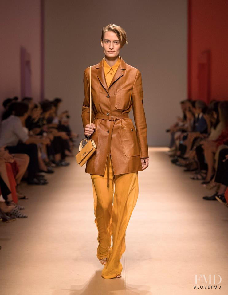 Veronika Kunz featured in  the Salvatore Ferragamo fashion show for Spring/Summer 2019