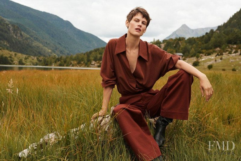 Saskia de Brauw featured in  the Mango Mango Committed advertisement for Autumn/Winter 2018