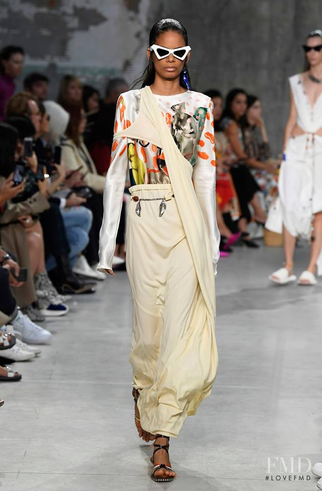 Annibelis Baez featured in  the Marni fashion show for Spring/Summer 2019
