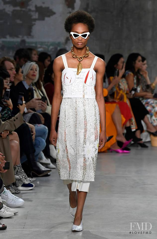 Imani Sade featured in  the Marni fashion show for Spring/Summer 2019