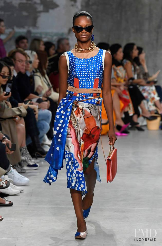 Mayowa Nicholas featured in  the Marni fashion show for Spring/Summer 2019