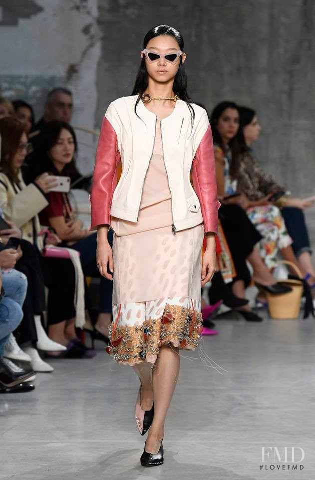 Yoon Young Bae featured in  the Marni fashion show for Spring/Summer 2019