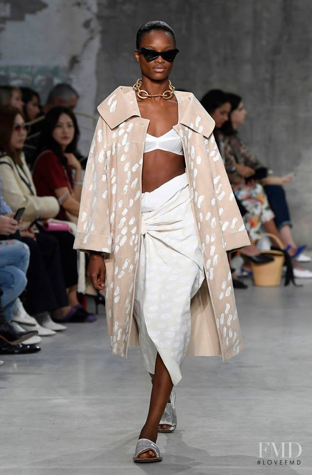 Mayowa Nicholas featured in  the Marni fashion show for Spring/Summer 2019