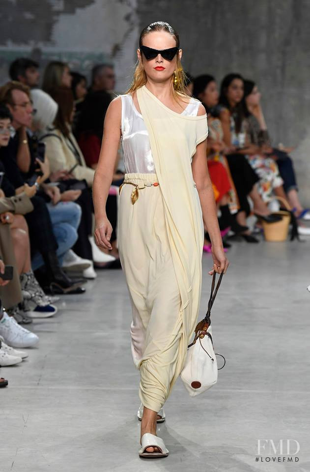 Hanne Gaby Odiele featured in  the Marni fashion show for Spring/Summer 2019