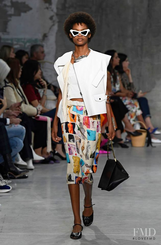 Theresa Hayes featured in  the Marni fashion show for Spring/Summer 2019