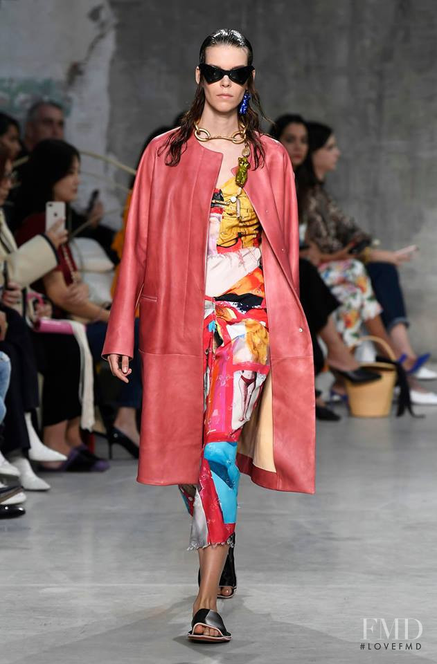 Meghan Collison featured in  the Marni fashion show for Spring/Summer 2019