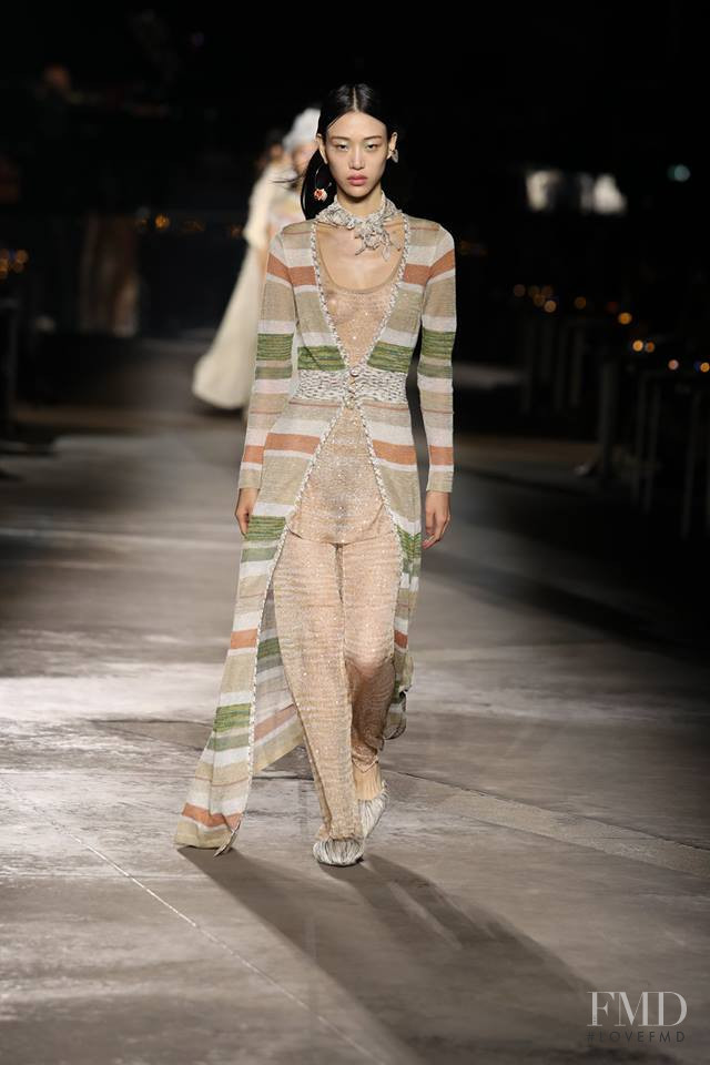 So Ra Choi featured in  the Missoni fashion show for Spring/Summer 2019