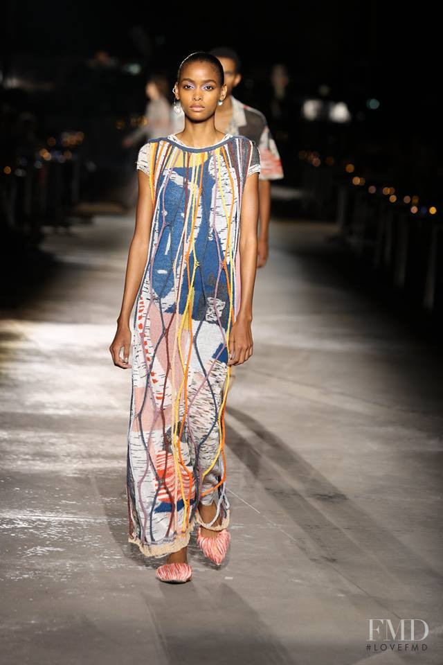 Blesnya Minher featured in  the Missoni fashion show for Spring/Summer 2019