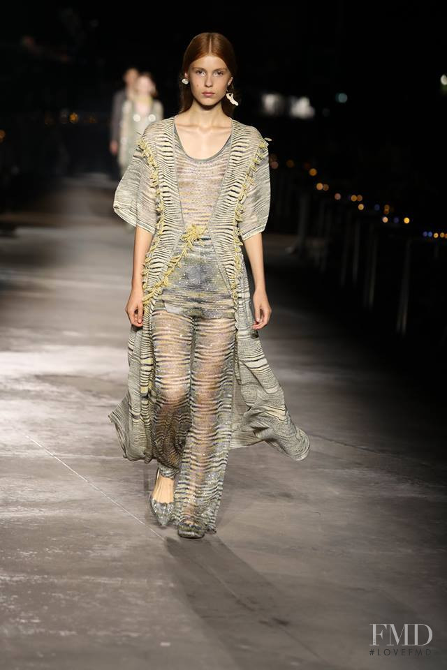 Yeva Podurian featured in  the Missoni fashion show for Spring/Summer 2019