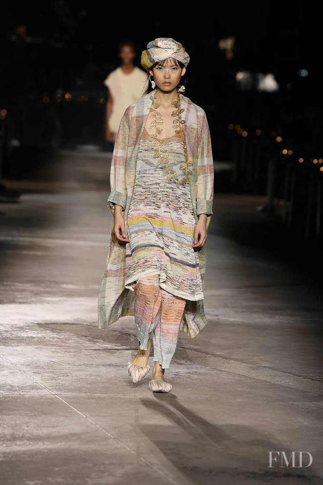 Xie Chaoyu featured in  the Missoni fashion show for Spring/Summer 2019