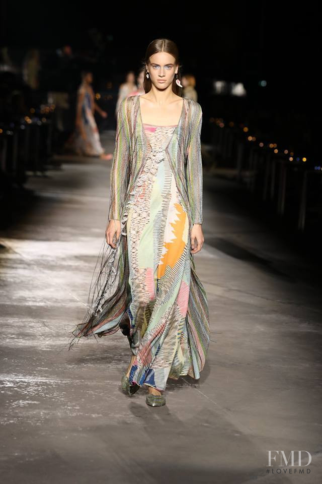 Sarah Dahl featured in  the Missoni fashion show for Spring/Summer 2019