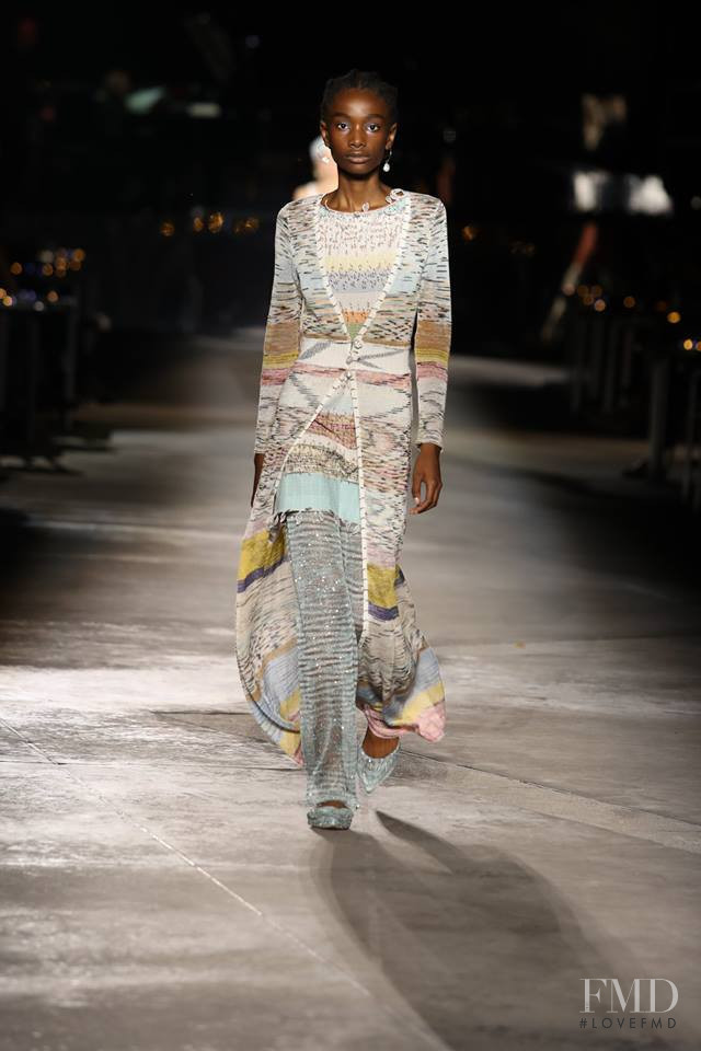 Imari Karanja featured in  the Missoni fashion show for Spring/Summer 2019
