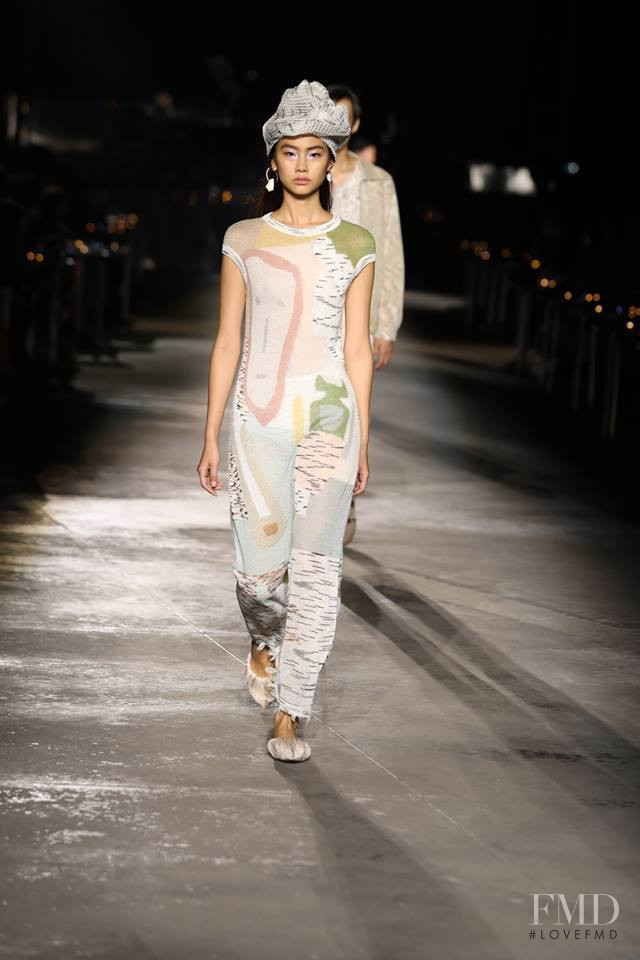 HoYeon Jung featured in  the Missoni fashion show for Spring/Summer 2019