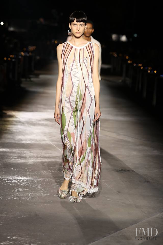 Sara Soric featured in  the Missoni fashion show for Spring/Summer 2019