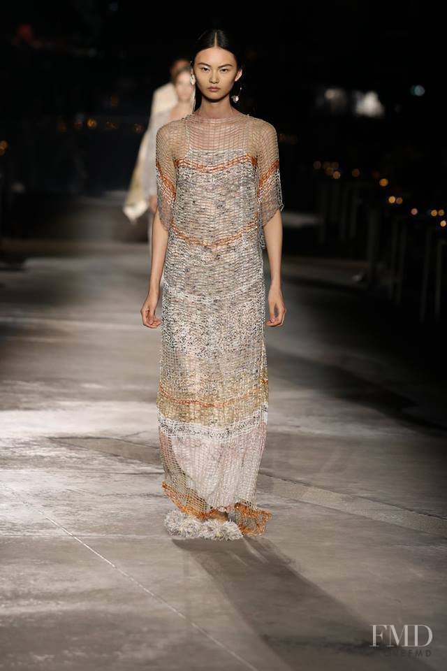 Cong He featured in  the Missoni fashion show for Spring/Summer 2019