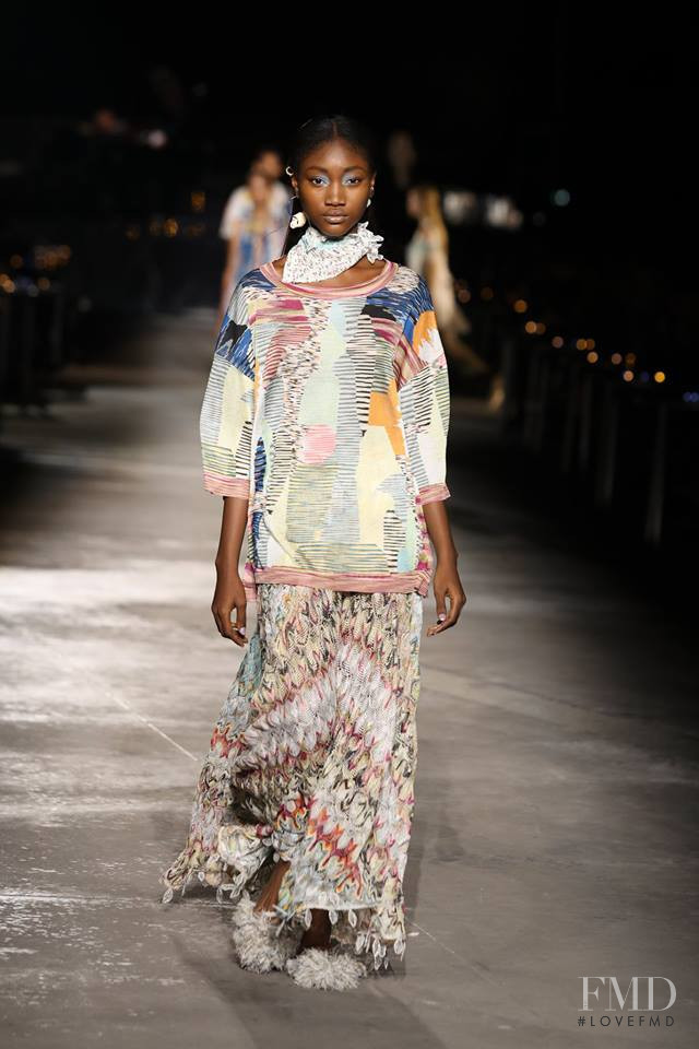 Eniola Abioro featured in  the Missoni fashion show for Spring/Summer 2019
