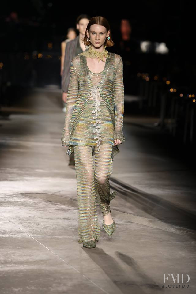 Kaila Wyatt featured in  the Missoni fashion show for Spring/Summer 2019
