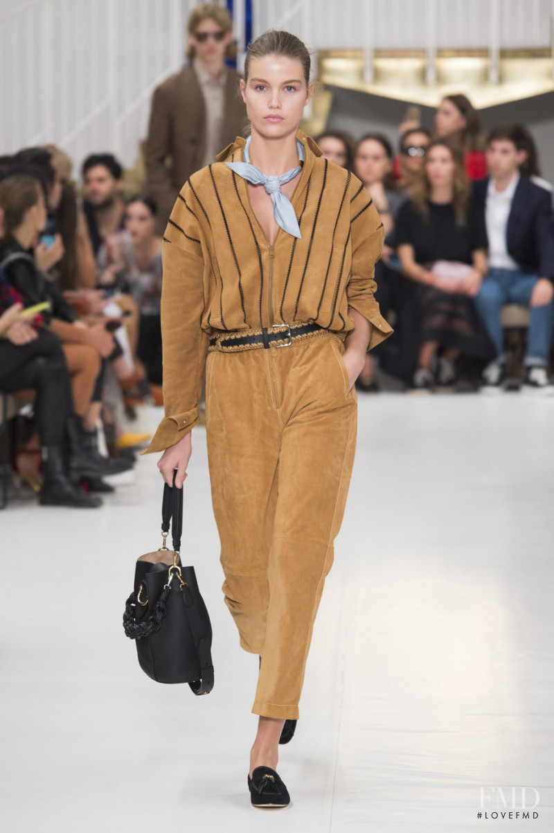 Luna Bijl featured in  the Tod\'s fashion show for Spring/Summer 2019