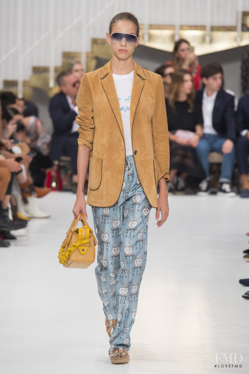 Giulia Theller featured in  the Tod\'s fashion show for Spring/Summer 2019