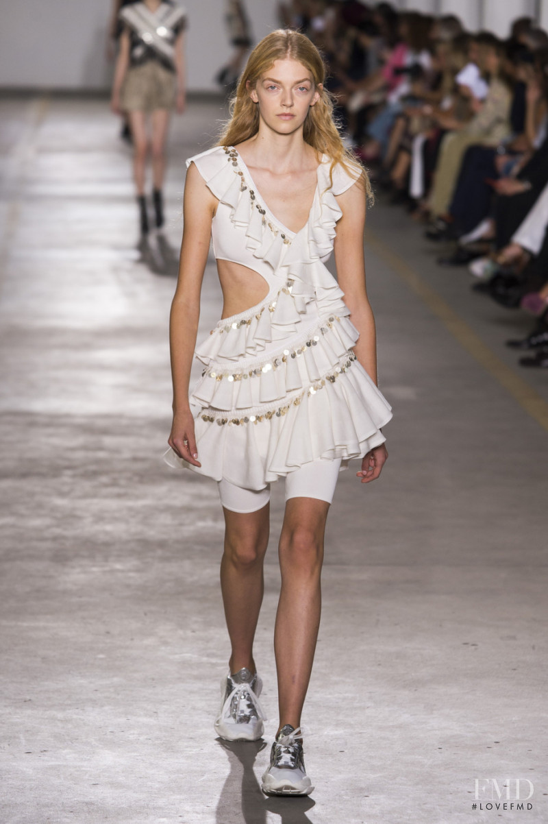 Eliza Kallmann featured in  the Roberto Cavalli fashion show for Spring/Summer 2019