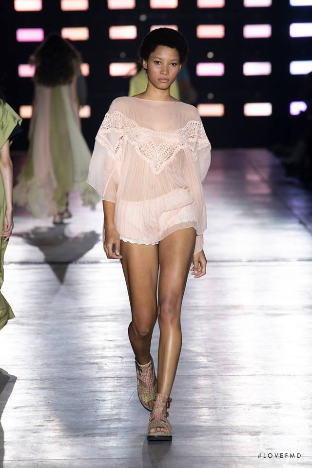 Lineisy Montero featured in  the Alberta Ferretti fashion show for Spring/Summer 2019