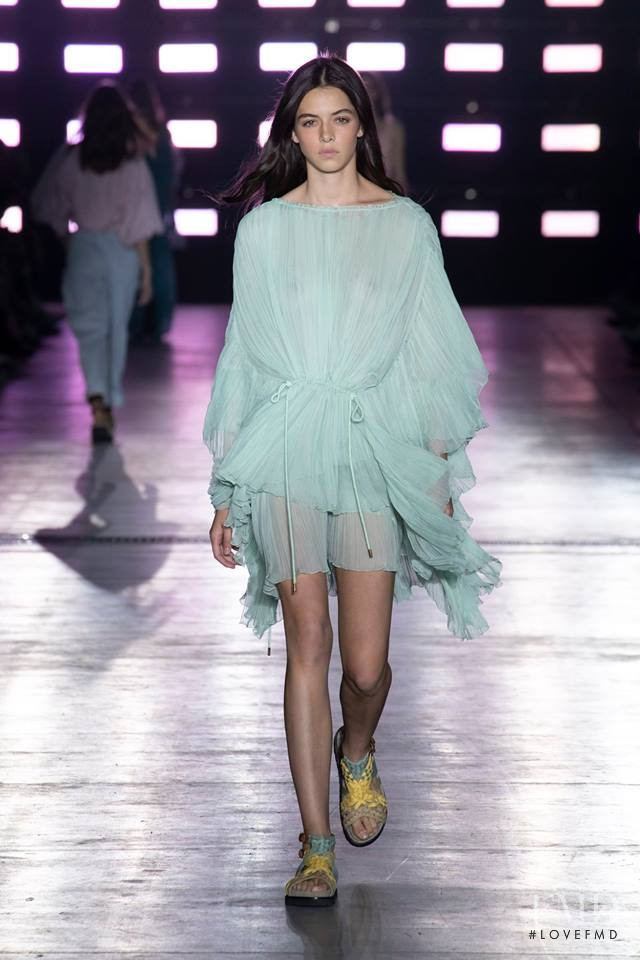 Maria Miguel featured in  the Alberta Ferretti fashion show for Spring/Summer 2019