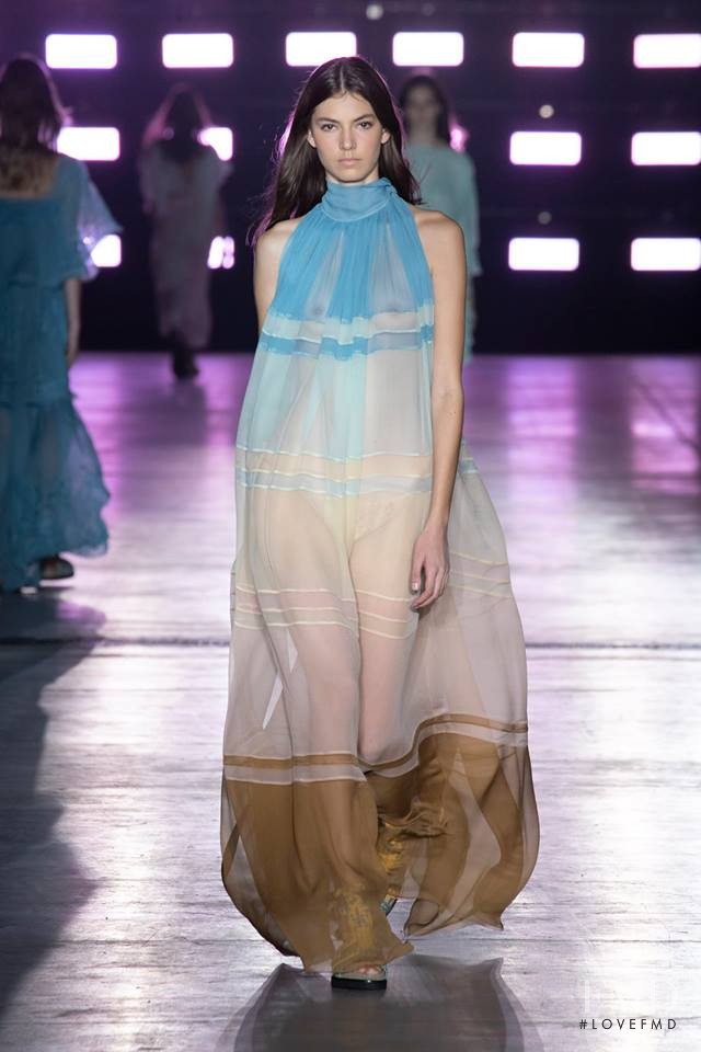 Alberte Mortensen featured in  the Alberta Ferretti fashion show for Spring/Summer 2019