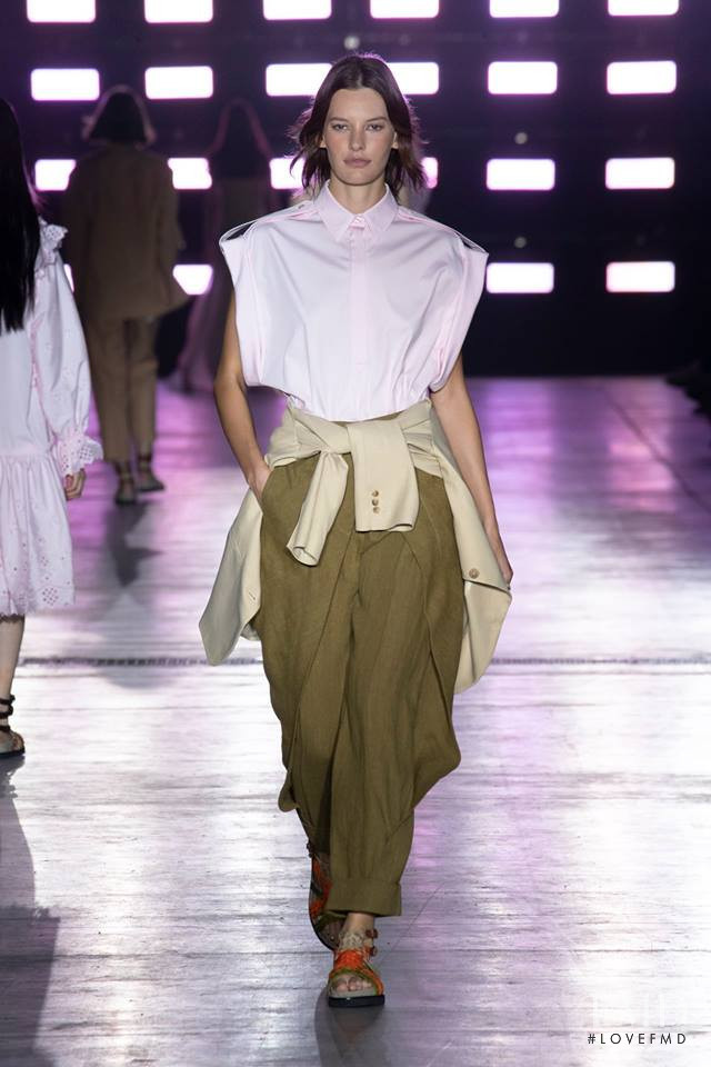 Amanda Murphy featured in  the Alberta Ferretti fashion show for Spring/Summer 2019