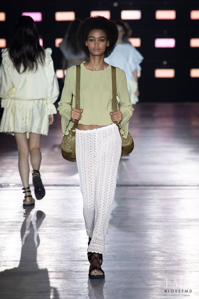 Blesnya Minher featured in  the Alberta Ferretti fashion show for Spring/Summer 2019