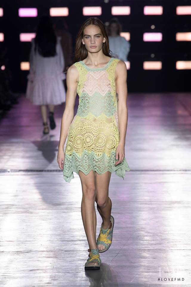 Nina Marker featured in  the Alberta Ferretti fashion show for Spring/Summer 2019