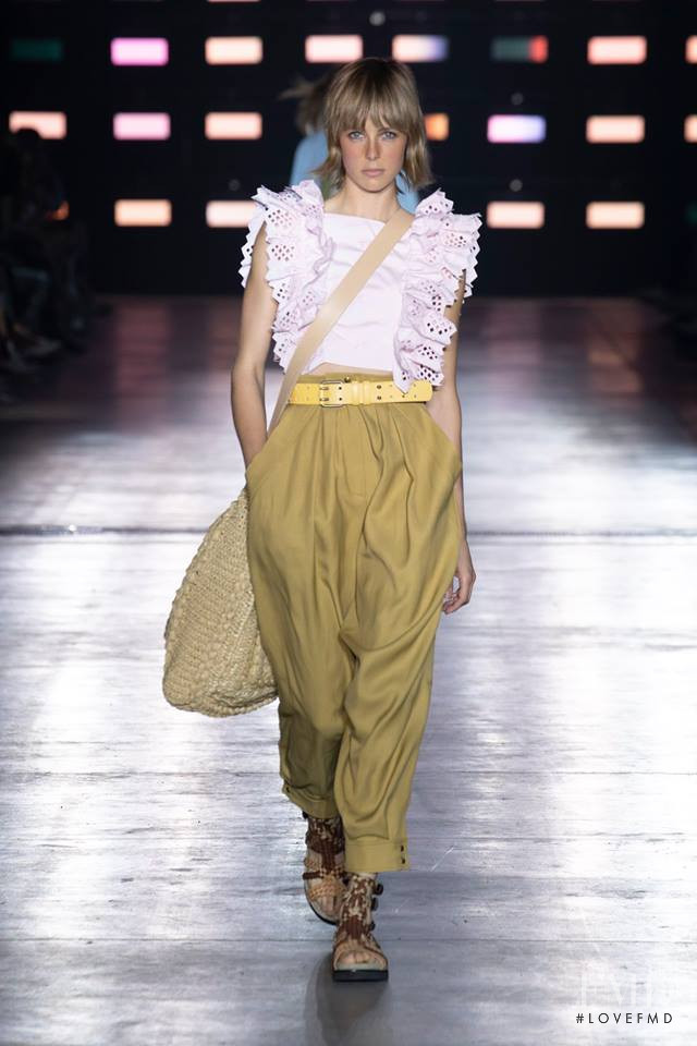 Edie Campbell featured in  the Alberta Ferretti fashion show for Spring/Summer 2019