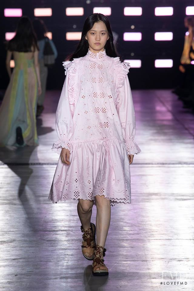 Wangy Xinyu featured in  the Alberta Ferretti fashion show for Spring/Summer 2019