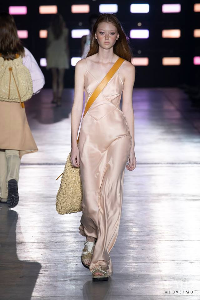 Sara Grace Wallerstedt featured in  the Alberta Ferretti fashion show for Spring/Summer 2019