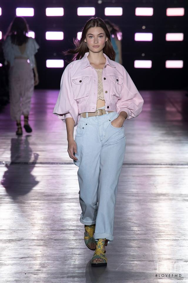 Grace Elizabeth featured in  the Alberta Ferretti fashion show for Spring/Summer 2019