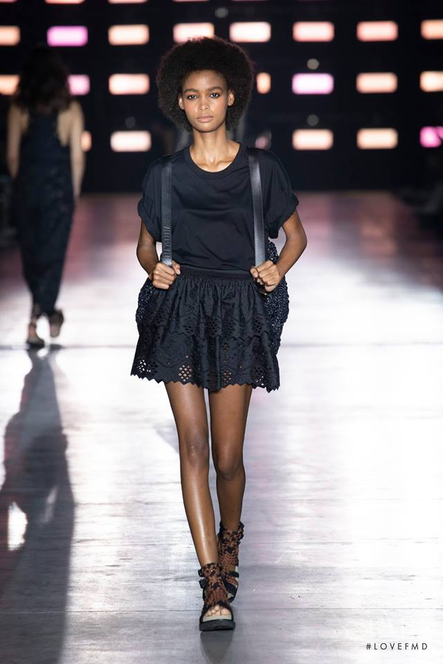 Blesnya Minher featured in  the Alberta Ferretti fashion show for Spring/Summer 2019