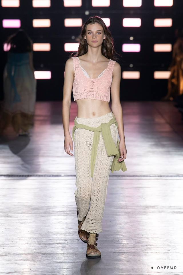 Sara Dijkink featured in  the Alberta Ferretti fashion show for Spring/Summer 2019