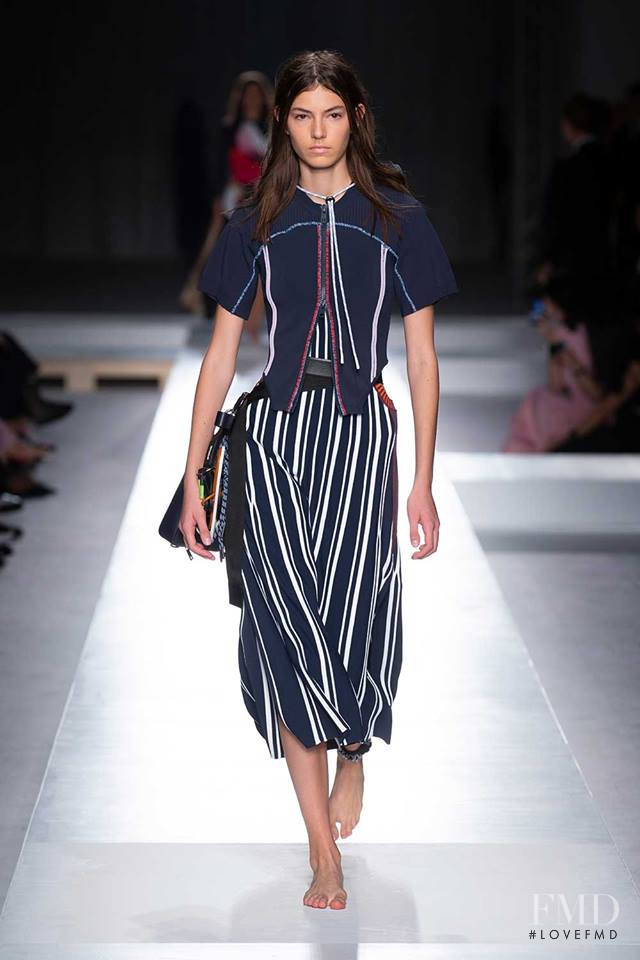 Alberte Mortensen featured in  the Sportmax fashion show for Spring/Summer 2019