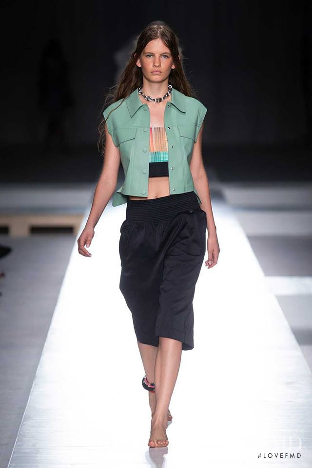 Ansolet Rossouw featured in  the Sportmax fashion show for Spring/Summer 2019
