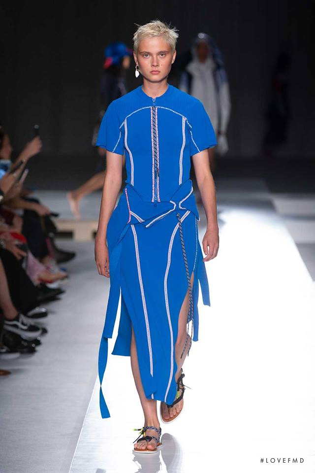 Une Jonynaite featured in  the Sportmax fashion show for Spring/Summer 2019