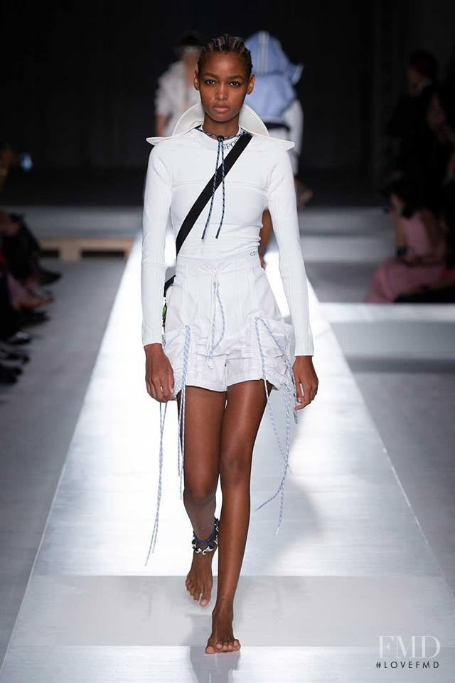 Blesnya Minher featured in  the Sportmax fashion show for Spring/Summer 2019