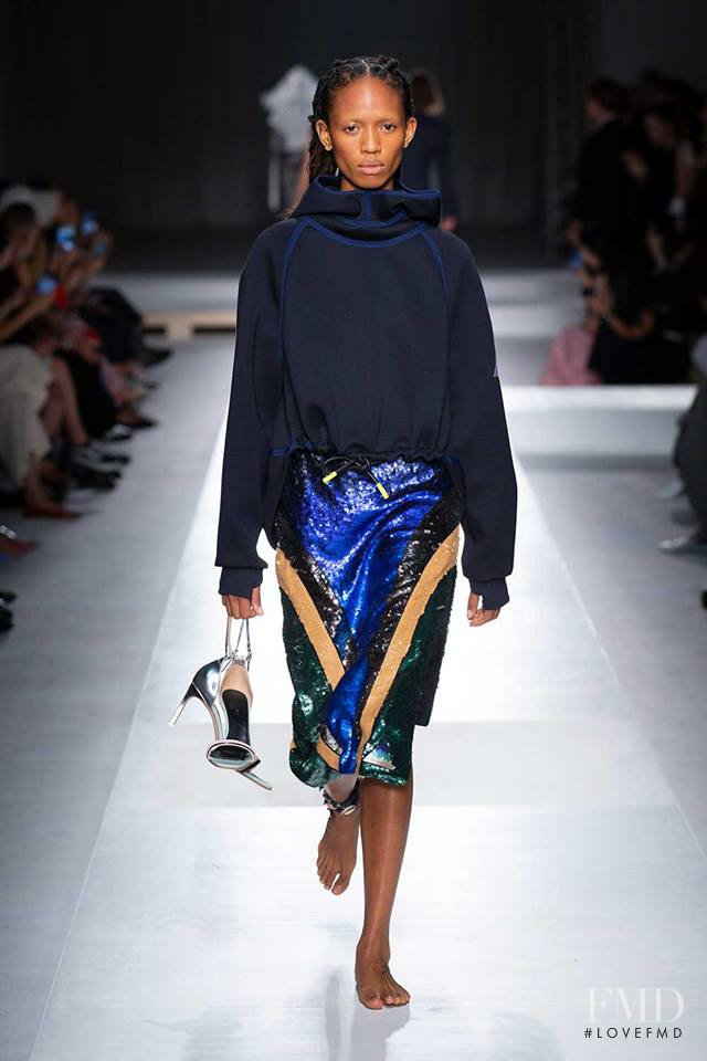 Adesuwa Aighewi featured in  the Sportmax fashion show for Spring/Summer 2019
