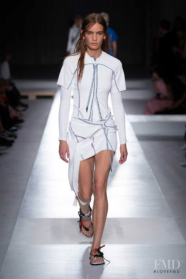 Nina Marker featured in  the Sportmax fashion show for Spring/Summer 2019