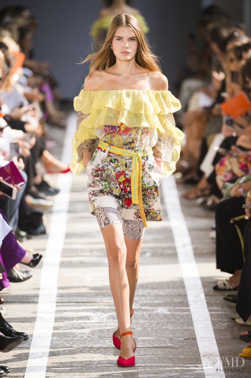 Sophie Rask featured in  the Blumarine fashion show for Spring/Summer 2019