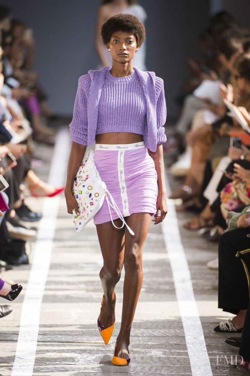 Mame Camara featured in  the Blumarine fashion show for Spring/Summer 2019