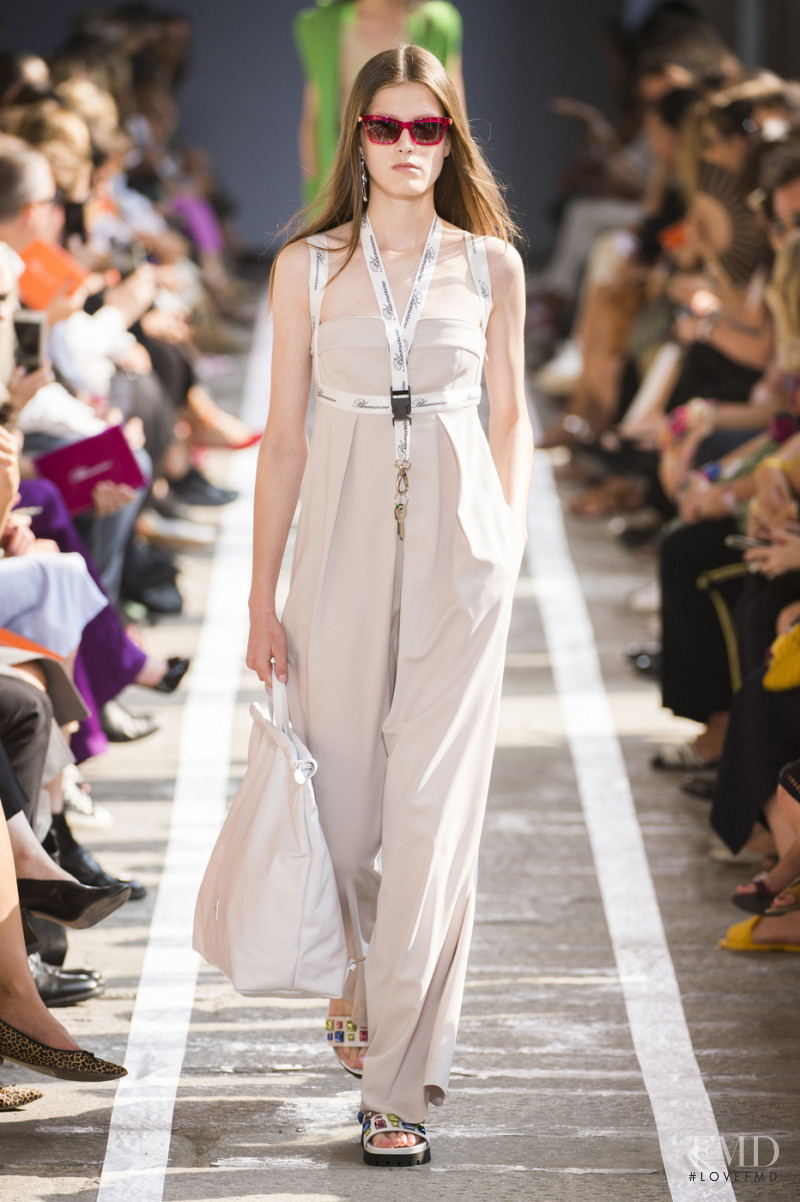 Tessa Bruinsma featured in  the Blumarine fashion show for Spring/Summer 2019