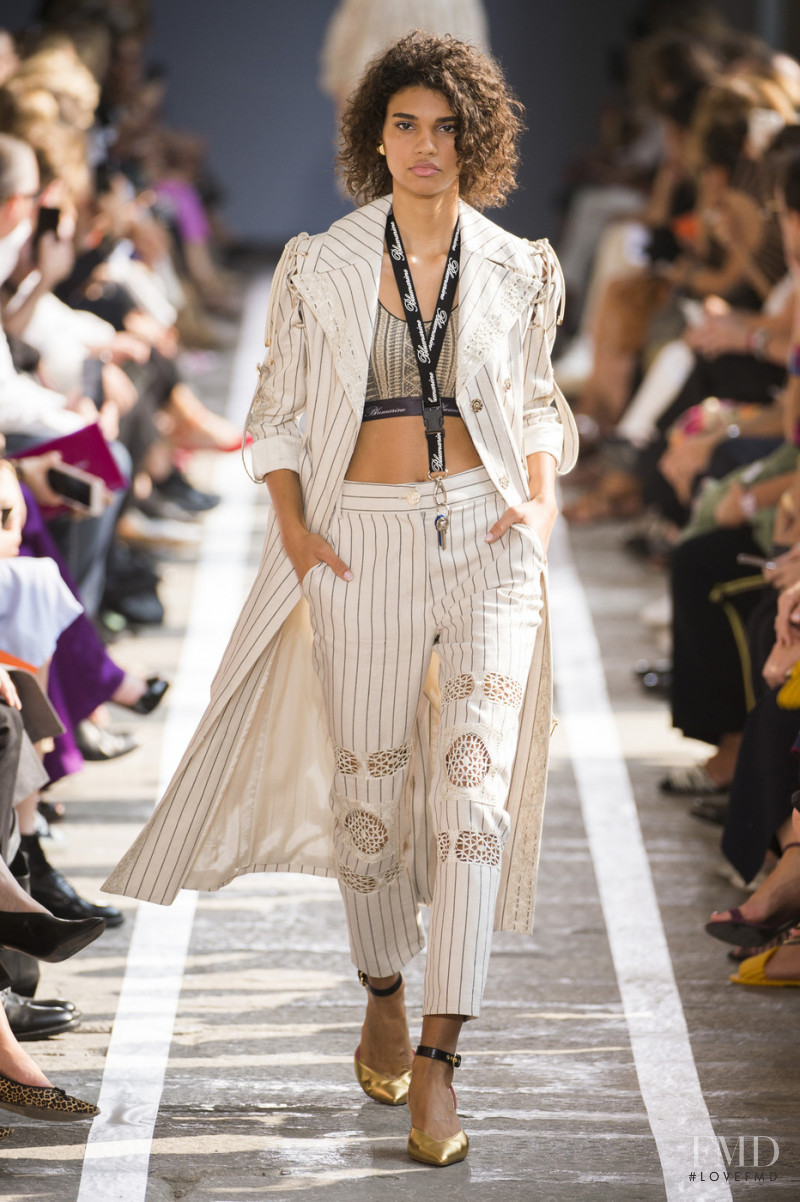 Barbara Valente featured in  the Blumarine fashion show for Spring/Summer 2019