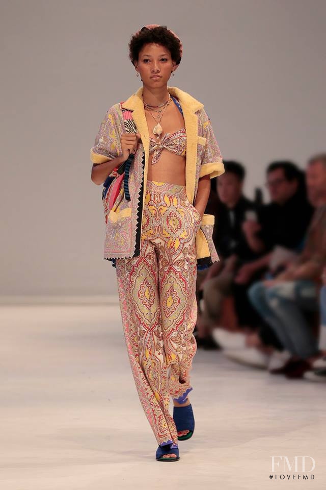 Lineisy Montero featured in  the Etro fashion show for Spring/Summer 2019