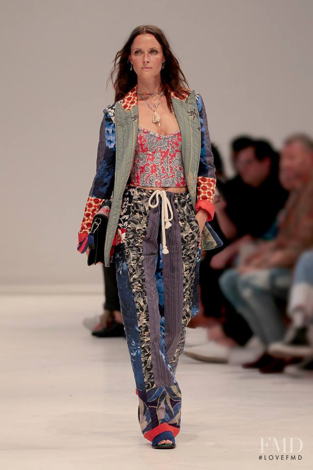Tasha Tilberg featured in  the Etro fashion show for Spring/Summer 2019